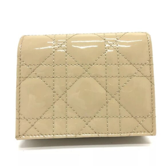 CHRISTIAN DIOR LADY DIOR Cannage Mini Wallet Compact Bifold Wallet Unused - Picture 2 of 11